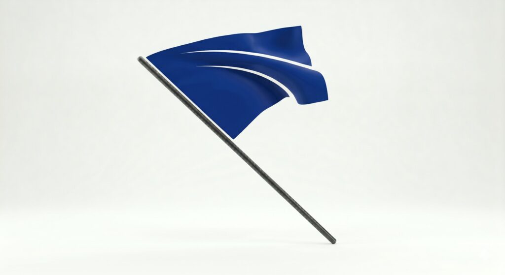 Blauwe vlag karten
