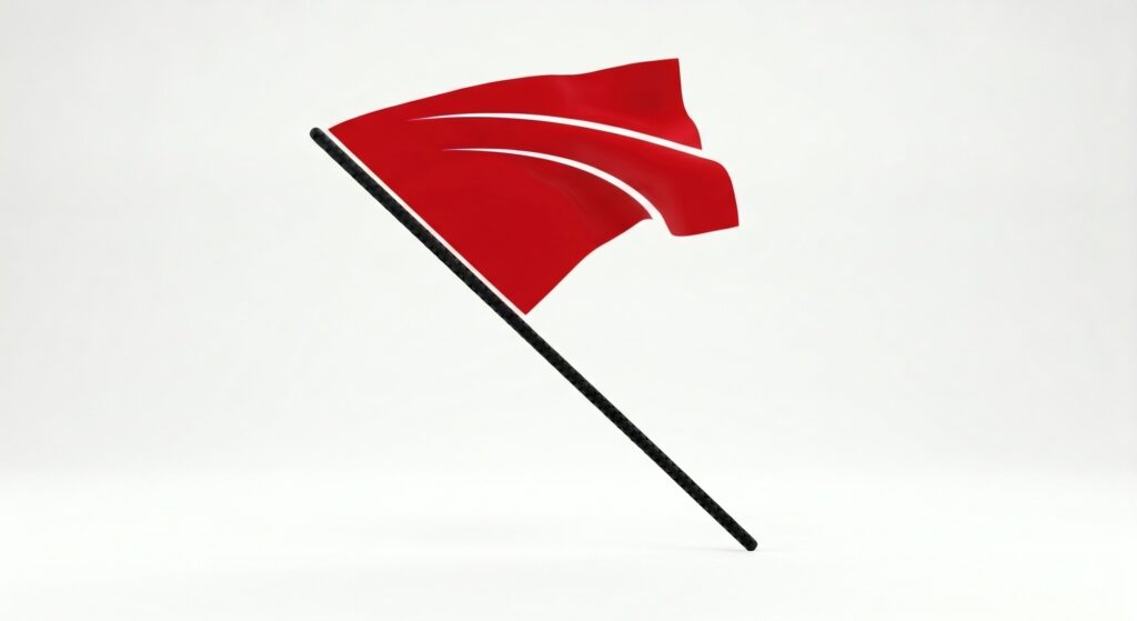 Rode vlag karten