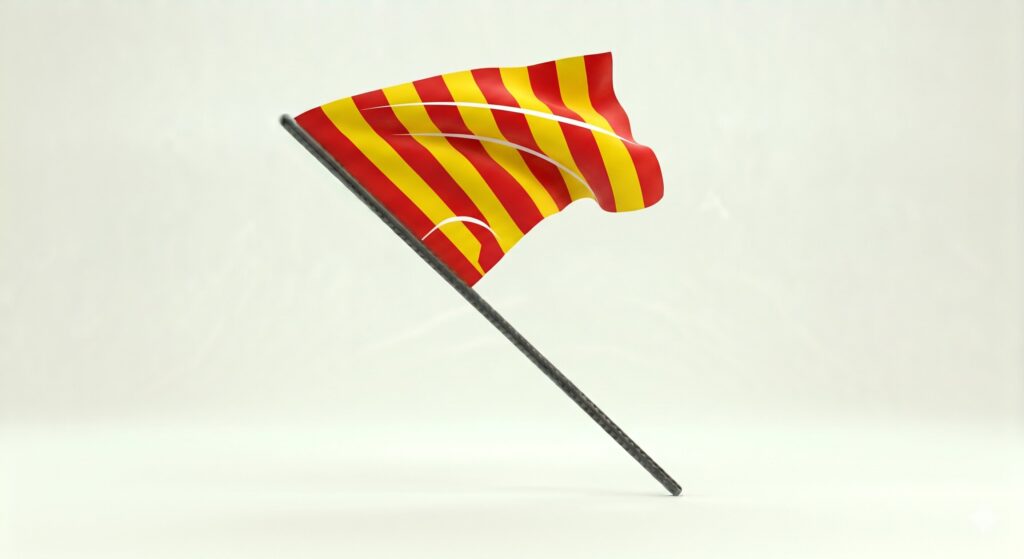 Rood gele vlag karten